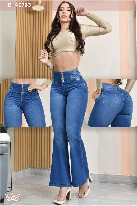JEANS BOTA CAMPANA LEVANTA COLA  REF. B-40763