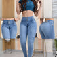 JEANS SKINNY CONTROL ABDOMEN LEVANTA COLA  REF. B-254039