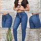 JEANS SKINNY CONTROL ABDOMEN LEVANTA COLA  REF. BK-40147