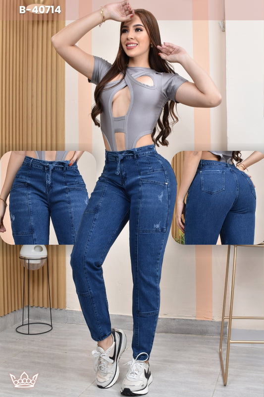 JEANS MOMFIT MOLDEADOR REF. B-40714
