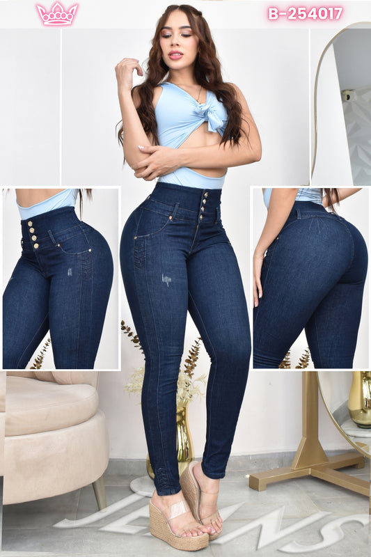 JEANS SKINNY CONTROL ABDOMEN LEVANTA COLA  REF. B-254017