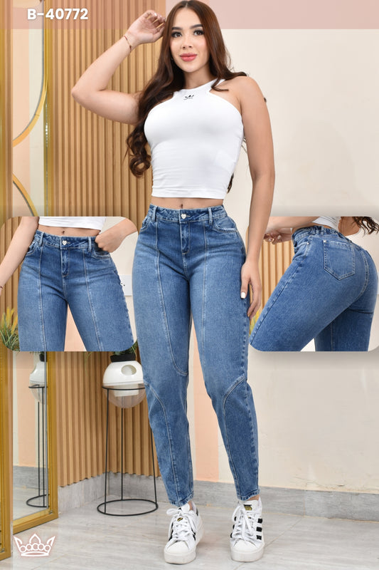 JEANS MOMFIT MOLDEADOR REF. B-40772