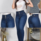 JEANS SKINNY CONTROL ABDOMEN LEVANTA COLA  REF. B-254048
