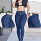 JEANS SKINNY CON PEDRERIA, LEVANTA COLA  REF. B-254052