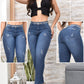 JEANS SKINNY CONTROL ABDOMEN LEVANTA COLA  REF. BK-40142