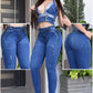 JEANS SKINNY CONTROL ABDOMEN LEVANTA COLA  REF. B-40704