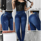 JEANS SKINNY CONTROL ABDOMEN LEVANTA COLA  REF. B-40673