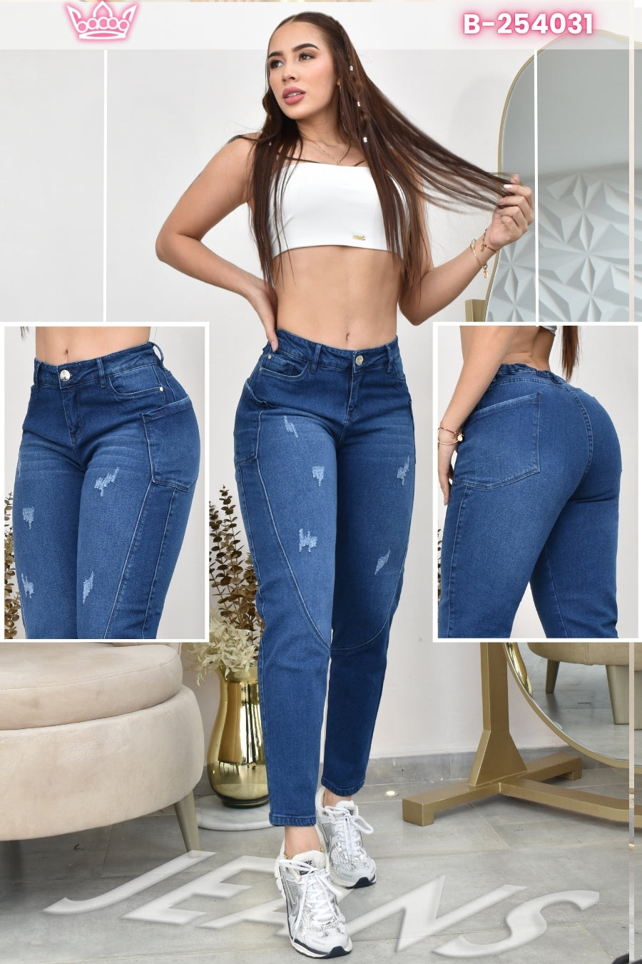 JEANS MOMFIT MOLDEADOR REF. B-254031