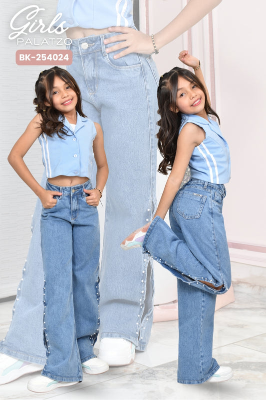 JEANS NIÑA BOTA RECTA REF. BK-254024