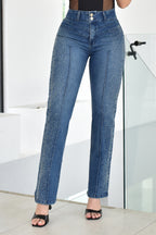 JEANS BOTA RECTA LEVANTA COLA  REF. B254066