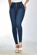 JEANS SKINNY CONTROL ABDOMEN LEVANTA COLA  REF. B264018