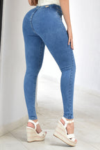 JEANS SKINNY CONTROL ABDOMEN LEVANTA COLA  REF. B264001