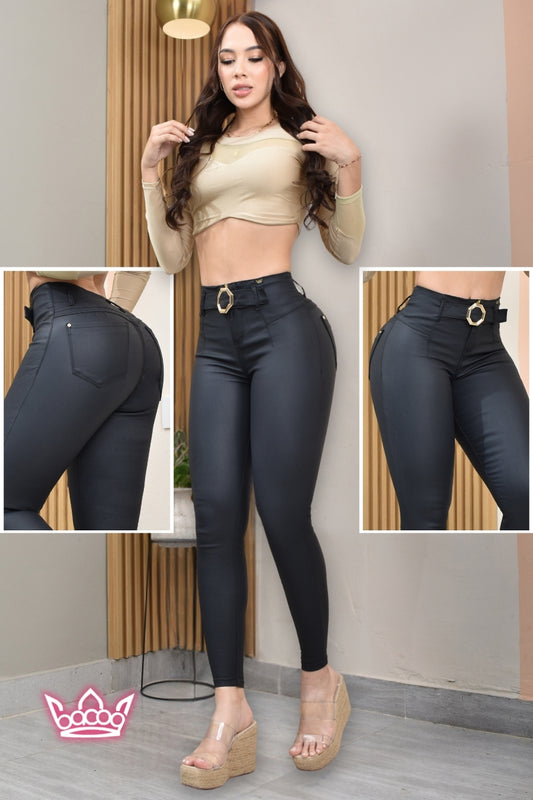 JEANS SKINNY CUERINA LEVANTA COLA  REF. B-40766