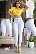 PANTALON TONO BLANCO LEVANTA COLA  REF. B-40609
