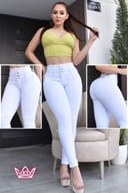 PANTALON TONO BLANCO LEVANTA COLA  REF. B-40669