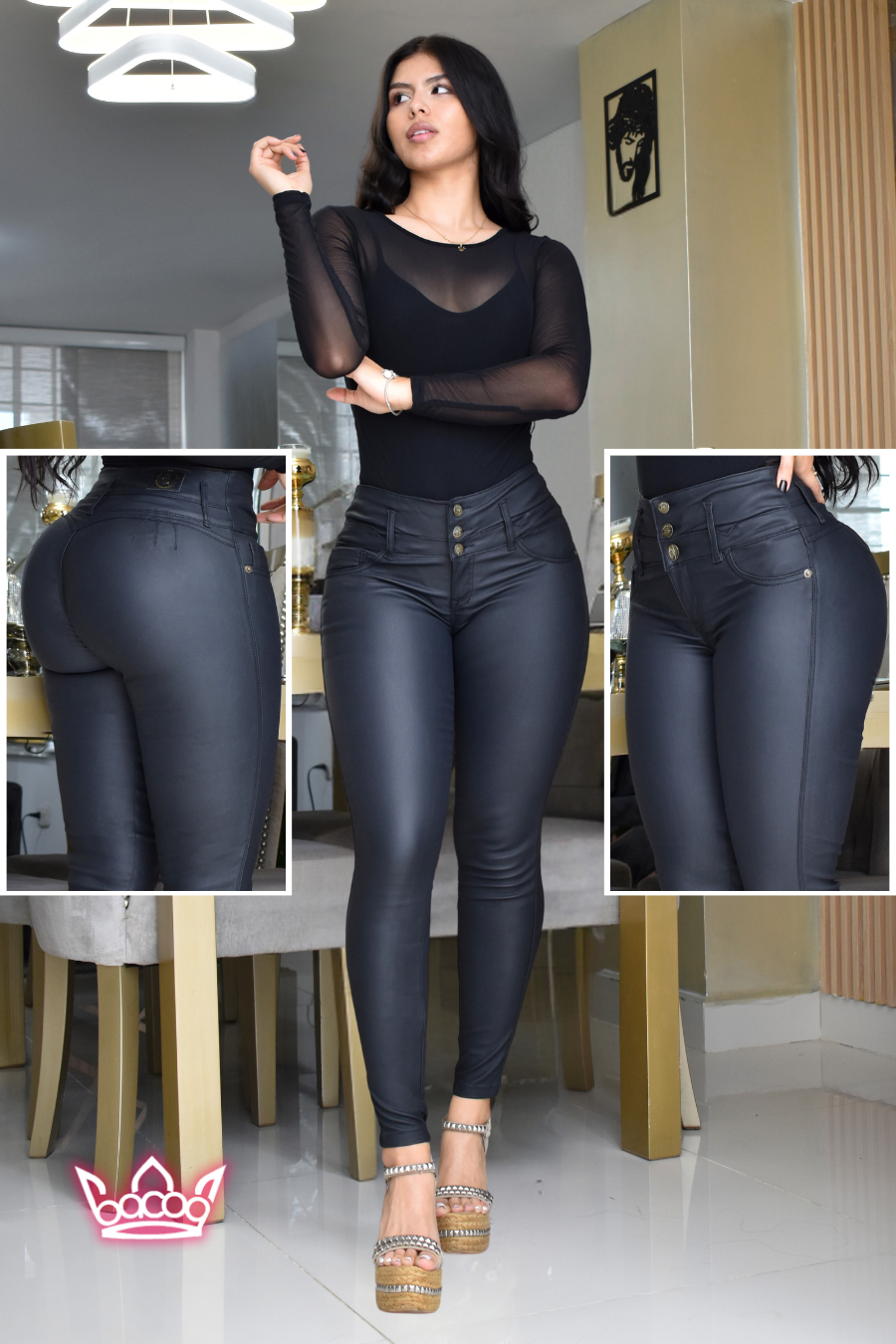 PANTALON CUERINA LEVANTA COLA REF. B-40660