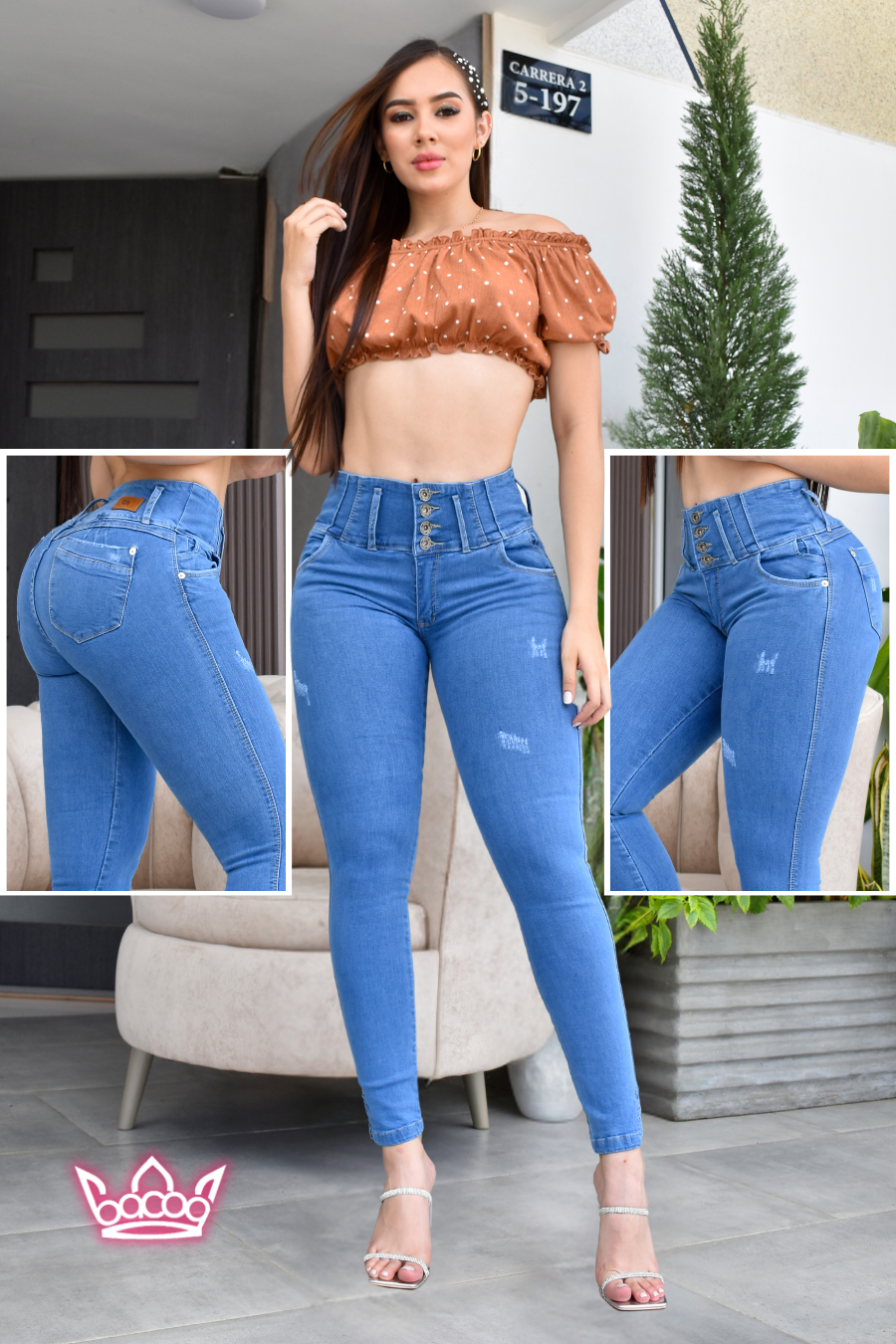 JEANS CONTROL ABDOMEN LEVANTA COLA REF. B-40601