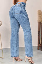 JEANS BOTA RECTA LEVANTA COLA  REF. B-254067