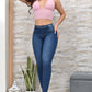 JEANS SKINNY CONTROL ABDOMEN LEVANTA COLA  REF. BK-40143