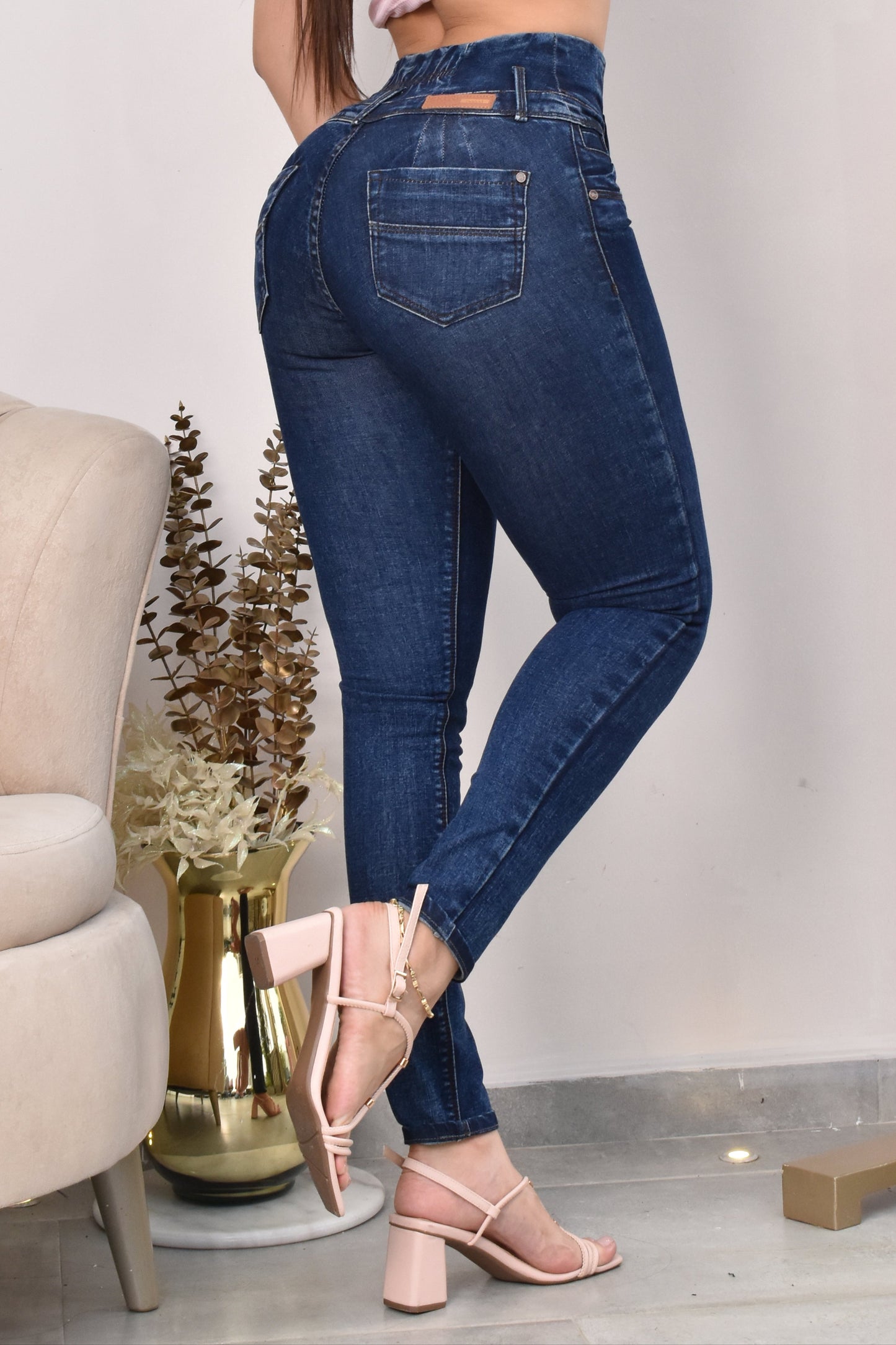 JEANS SKINNY CONTROL ABDOMEN LEVANTA COLA  REF. B-254040