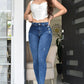 JEANS SKINNY CONTROL ABDOMEN LEVANTA COLA  REF. BK-40126