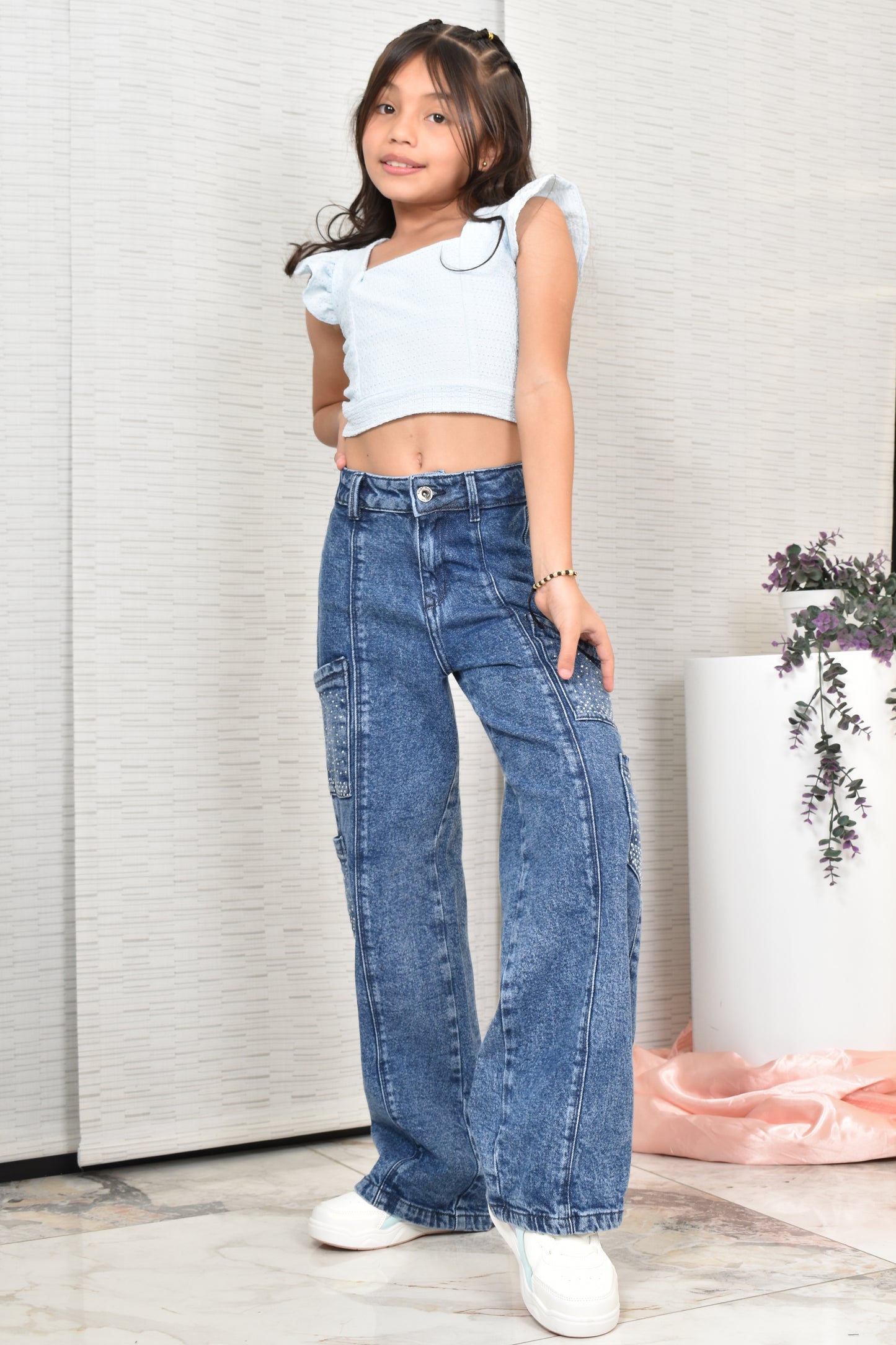 JEANS NIÑA BOTA RECTA REF. BK-254021